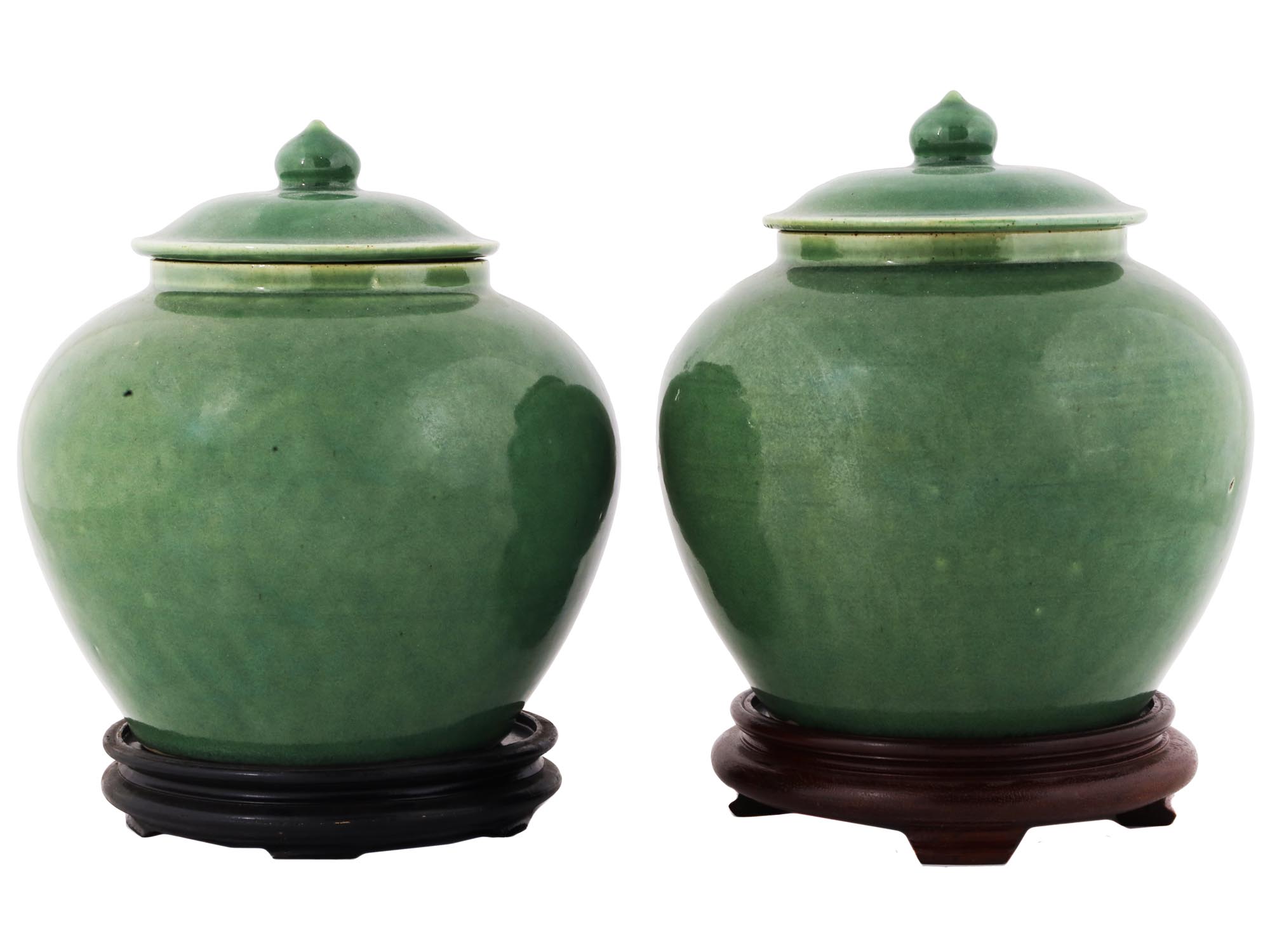 PAIR OF ORIENTAL CERAMIC JARS BY BARTHOLD COPPER PIC-0